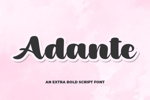 Adante Font: A Bold Handwritten Typeface for Branding Projects