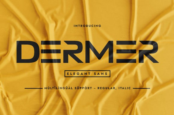 Dermer: A Bold, Wide Sans Serif Font for Creative Craft Projects