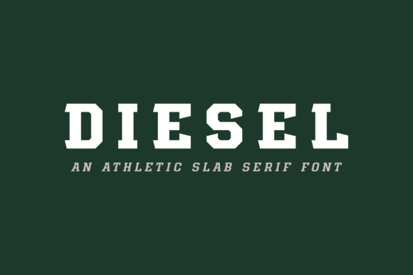 Diesel Font: A Bold Slab Serif for Makers and Creative Shops