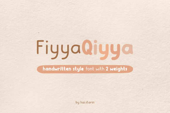 Fiyya Qiyya Typeface: The Friendly Touch Your Brand Needs