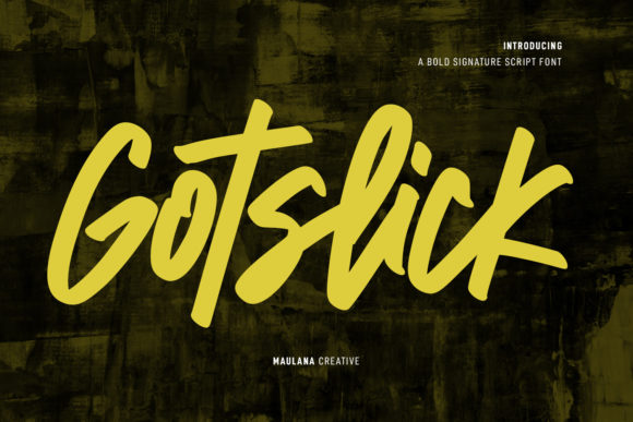 Gotslick Font: A Creative Script for Real Branding Projects
