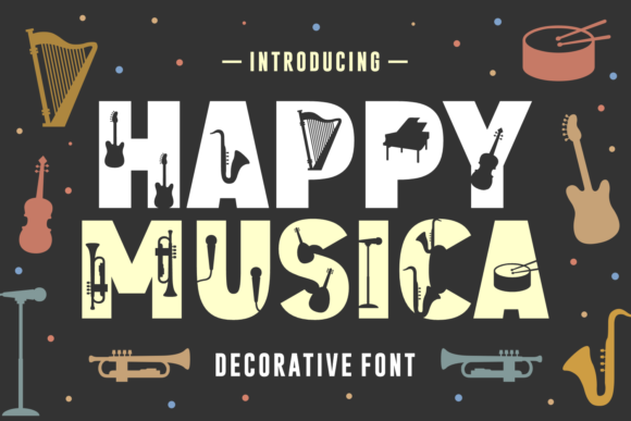 Happy Musica: A Playful Decorative Typeface for Musical Branding