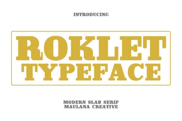 Roklet Font: A Bold Slab Serif for Craft Creations